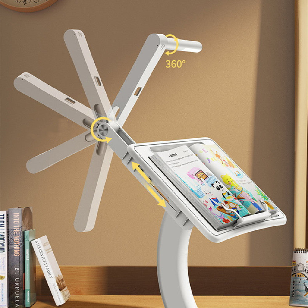 Multi Angle Adjustable Laptop Stand With Desk Lamp - TechClub868