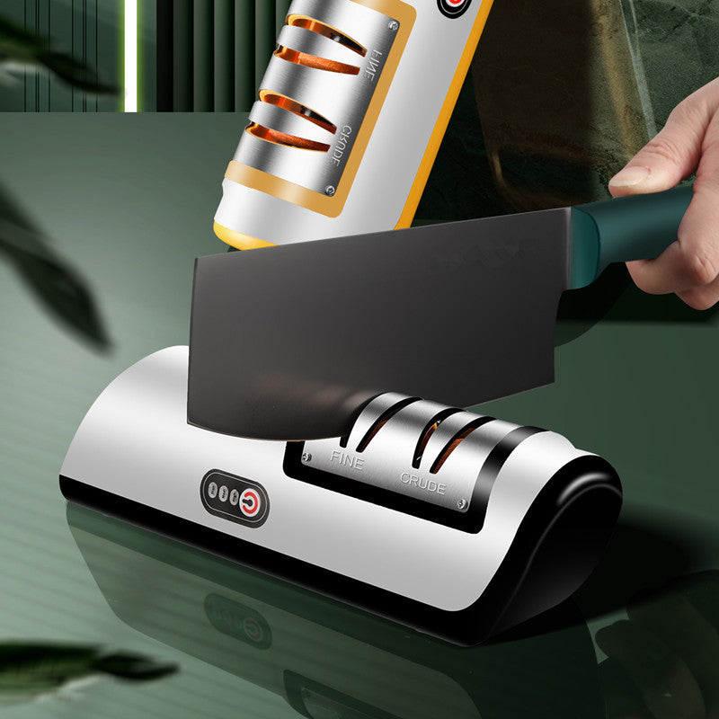 USB Rechargeable Electric Knife Sharpener Automatic Adjustable Kitchen Tool For Fast Sharpening Knives Scissors And Grinders Gadgets - TechClub868