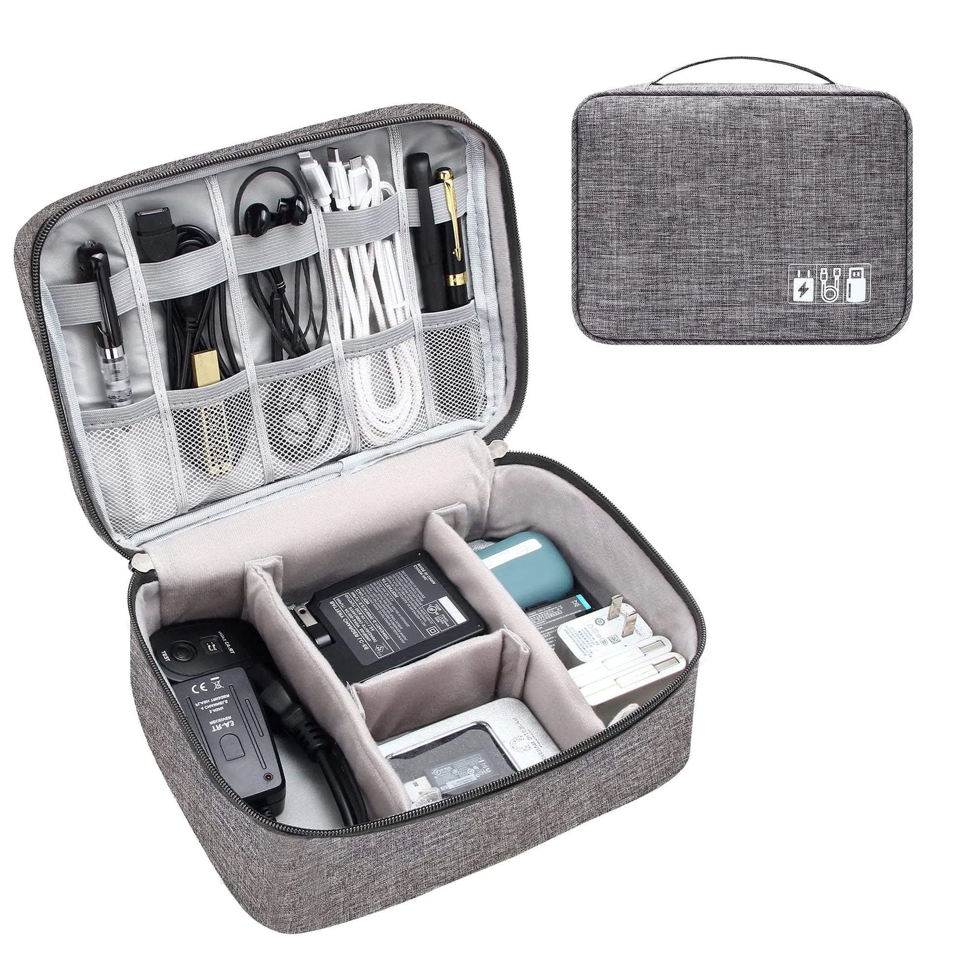 Electronics Organizer Travel Cable Organizer Bag Waterproof Portable Digital Storage Bag Electronic Accessories Case Cable Charger Organizer Case - TechClub868