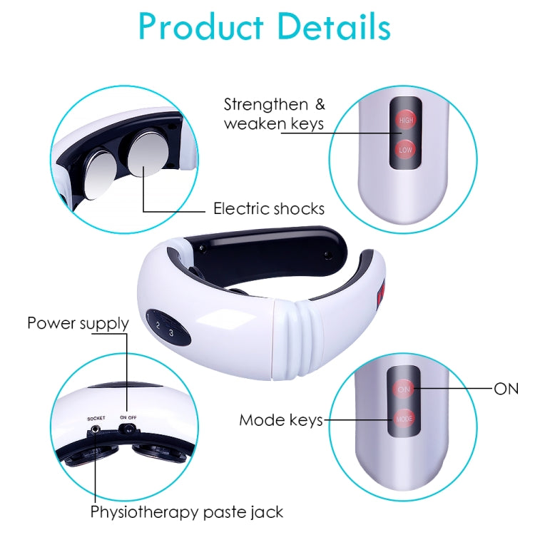 Household Electric Pulse Shock Neck Massager Intelligent Body Massager, Plug-in TechClub868