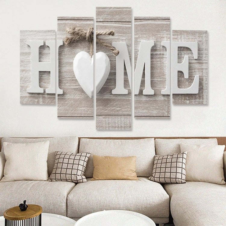 5 PCS Canvas Printing Love HOME Frameless Wall Art Pictures for Home Living Room Bedroom Decoration TechClub868