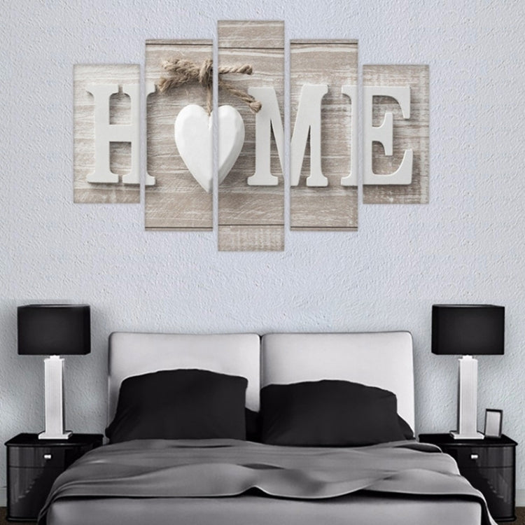 5 PCS Canvas Printing Love HOME Frameless Wall Art Pictures for Home Living Room Bedroom Decoration TechClub868