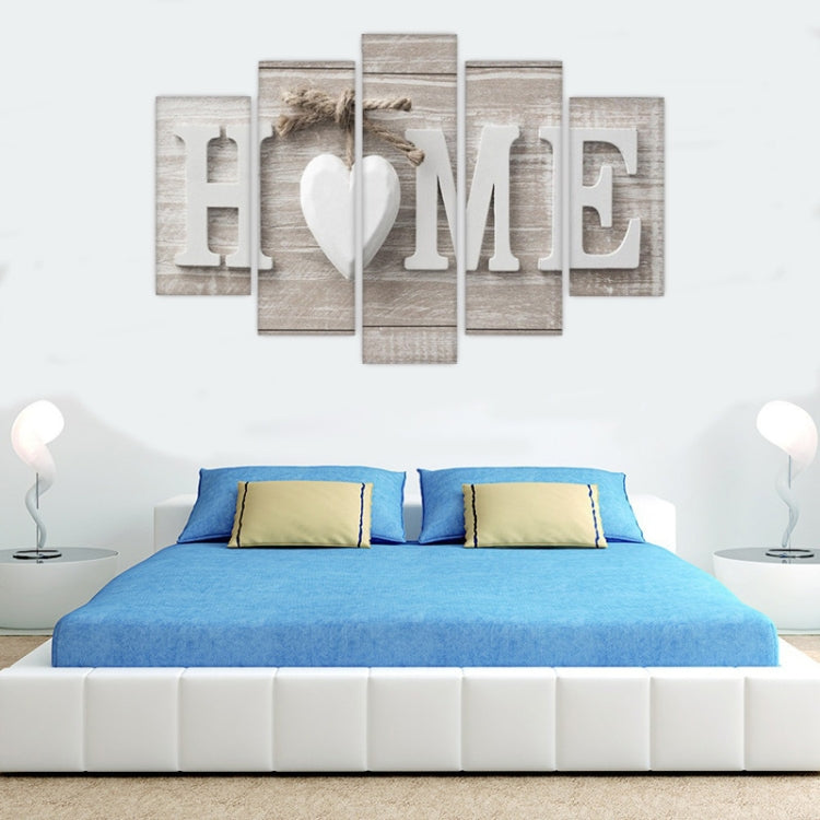 5 PCS Canvas Printing Love HOME Frameless Wall Art Pictures for Home Living Room Bedroom Decoration TechClub868