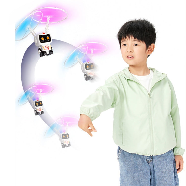 Induction Steel Man Aircraft Gyro Robot Luminous Toy For Children TechClub868