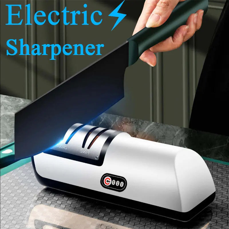 USB Rechargeable Electric Knife Sharpener Automatic Adjustable Kitchen Tool For Fast Sharpening Knives Scissors And Grinders Gadgets - TechClub868