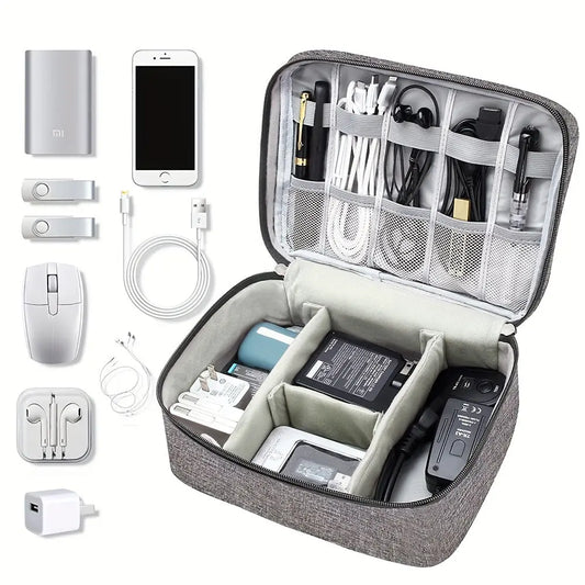 Electronics Organizer Travel Cable Organizer Bag Waterproof Portable Digital Storage Bag Electronic Accessories Case Cable Charger Organizer Case - TechClub868