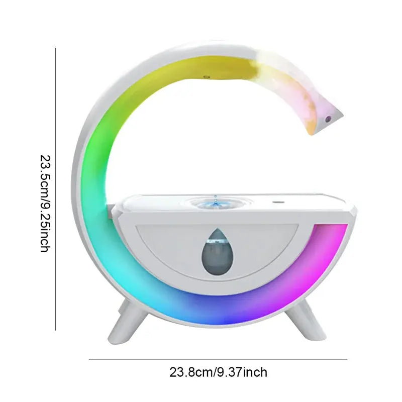 RGB Night Light Water Droplet Sprayer Anti-Gravity Air Humidifier 350ml Creative Home Office Mist Maker Diffuser Christmas Gift - TechClub868