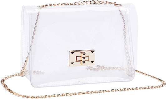 Clear Purse for Women, Clear Bag Stadium Approved, Clear Crossbody Bags for Women