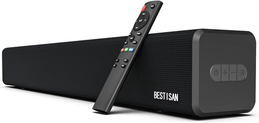 2.1 Channel 100Watt Sound Bar, Soundbar with Built in Subwoofer Bluetooth 5.1 Surround Sound Systems (32Inches, DSP, HDMI-ARC, Remote Control, Bass Adjustable)