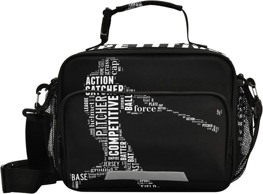 Baseball Lunch Bag Insulated Softball Sport Lunch Box Cooler Bag Cooling Tote Food Container for Men Women Kids